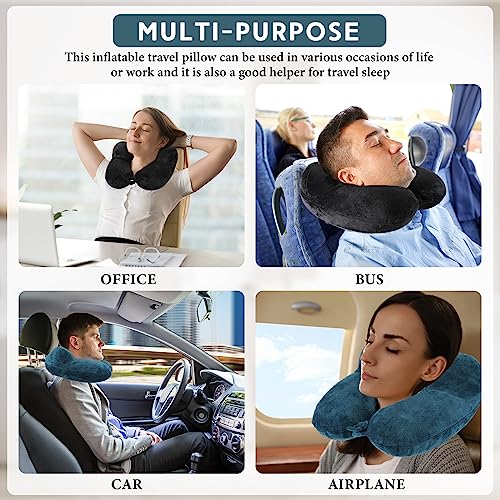2 Inflatable Neck Pillow Airplane Travel (2 Count)