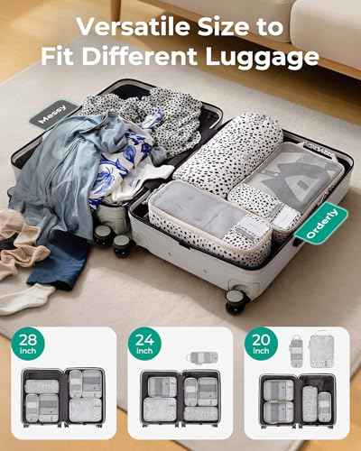 6 Set Compression Packing Cubes for Travel (6 Count)