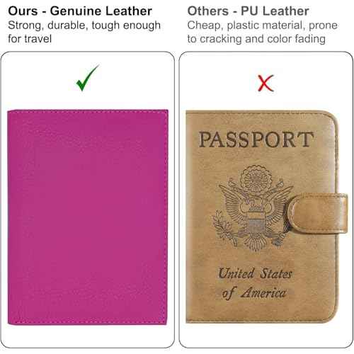 Deluxe Personalized Monogrammed Hot Pink RFID Leather Passport Wallet