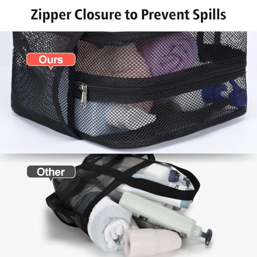 Mesh Shower Caddy Portable with Zipper