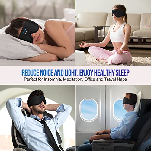 3D Sleep Headphones Bluetooth 5.4 Breathable Sleep Eye Mask