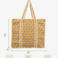 100% Cotton Quilted Tote Bag For Women