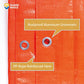 Orange Tarp 10x20 Feet Tarps High Visibility Outdoor Poly Cover Lightweight 6mil (200 Sq Ft)