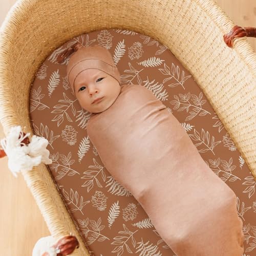 Stretch Fitted Bassinet Sheet Set BROLEX 2 Pack Cradle Sheets for Bassinet Pad