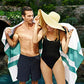 Emerald Microfiber Beach Towel by Laguna Beach Textile Co