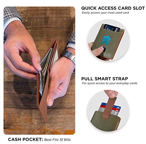 RFID Blocking Slim Bifold Genuine Leather Thin Minimalist Front Pocket Wallets for Men Billfold Wallet Men Gift