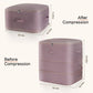 Ultra Space Saving Self Compression Storage Bags with Zipper, (pink) -Compression Organize for Bedding, Comforter Storage Bag for Blankets Duvet Quilts Pillows