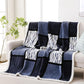 Sherpa Blanket Fleece Throw Blanket Twin Plaid Thick Bed Blanket