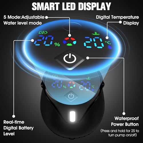Portable Camping Shower with LED Display & 5 Speed
