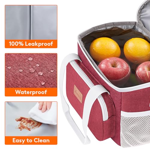 Medium Lunch Bag (White/Red / Medium(9L))