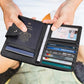 Polare Luxury RFID Blocking Leather Passport Holder Travel Wallet For Men and Women