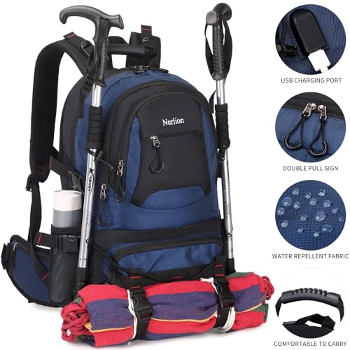Nerlion 40L Hiking Backpack Travel Backpack for Men Women Camping Waterproof Outdoor Hiking Daypack Lightweight Backpack