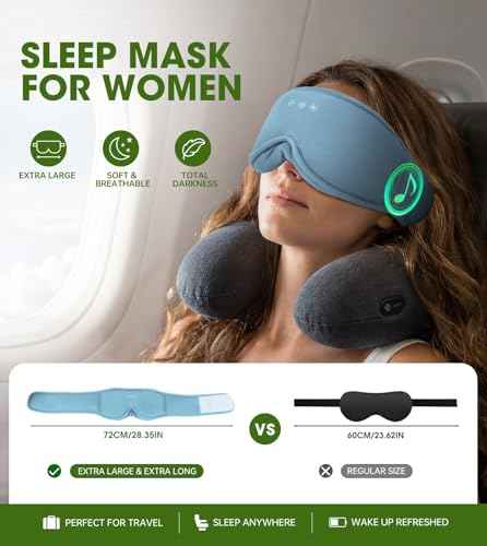 Sleep Mask with Bluetooth Headphones