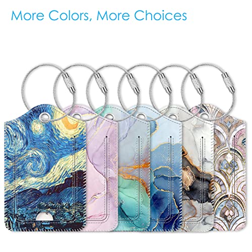 Luggage Tags Privacy Cover ID Label for Travel Bag Suitcase (2 Count)
