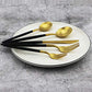 5-Piece 18/10 Stainless Steel Matte Gold Silverware Set, Kitchen Tableware Set, Dishwasher Safe