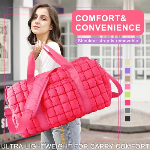 Quilted Travel Duffle Bag Gym Bag for Women