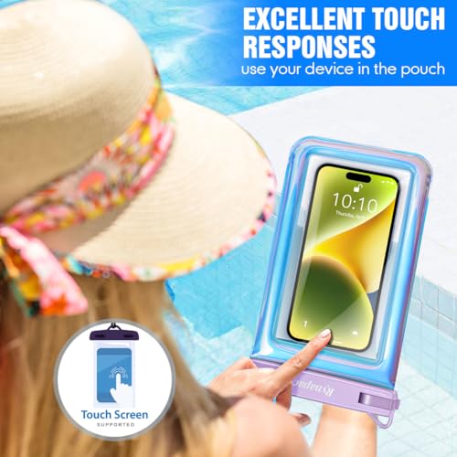 Up to 10''] Waterproof Phone Pouch Floating