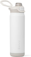 ZULU Powerfill Pro 24oz Stainless Steel Water Bottle with Quick Fill Lid, Triple Walled Vacuum Insulated Metal, Leak Proof Locking Lid, Sip and Chug, Reusable BPA Free, White - Roamly