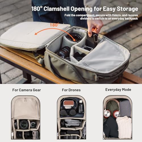 OneGo Lite Camera Backpack 16L Lightweight Camera Bag Cream