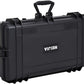 MEIJIA All Weather Waterproof Hard Camera Case,Hard Case with Customizable Fit Foam,Fit Use of Drones,Camera,Equipments,Pistols,Elegant Black (Black, 28.84"x16.92"X7.08")