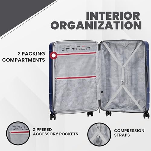 Carve 29 Inch Large Checked Luggage Expandable Hardside Upright Suitcase