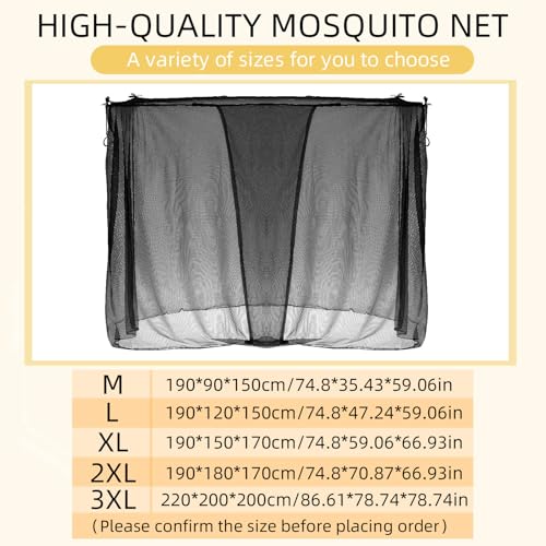 Black Mosquito Net for Bed