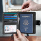 Polare Luxury RFID Blocking Leather Passport Holder Travel Wallet For Men and Women