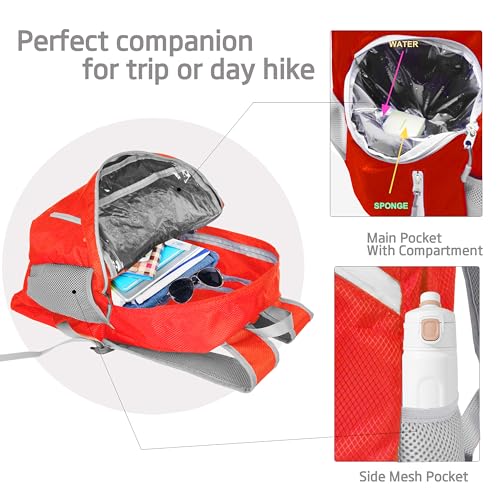35L Foldable Waterproof Backpack For Outdoor Sports With Inside Wet Clothes Compartment Packable For Multiple Uses Ultra Lightweight Ideal For Hiking Men And Women Travel