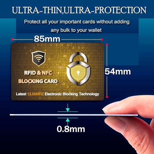 5 Pack RFID Blocking Card for Credit Debit ID Card (5 Count)