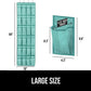 GORILLA GRIP Over the Door Shoe Organizer, 24 Large Breathable Mesh Pockets, Space Saving Hanging Storage Holder, Closet Rack Hanger Holds Up to 40 lbs, Hangs on Closets, Shoes, Accessories, Turquoise