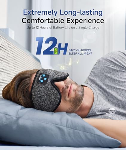 Sleep Mask with Bluetooth Headphones