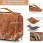Hanging Toiletry Bag for Men PU Leather Shaving Dopp Kit