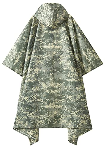 Hooded Rain Poncho for Adult with Pocket