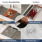 30 Double Bowl Kitchen Sink 30x19 Inch Undermount Sink Low Divide Workstation Double Bowl 50