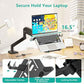 Laptop Desk Mount for 17" Notebook and 34" Screens