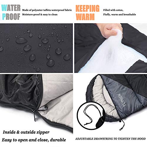 Sleeping Bags for Adults Kids Boys Girls Backpacking Hiking Camping Microfiber Liner