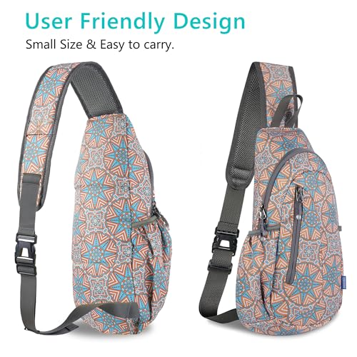 Small Sling Bag Lightweight Crossbody Bag for Easter Gifts Women Men Hiking Backpack Travel Shoulder Bag Chest Daypack for Gym Work Outdoor Sports Mix