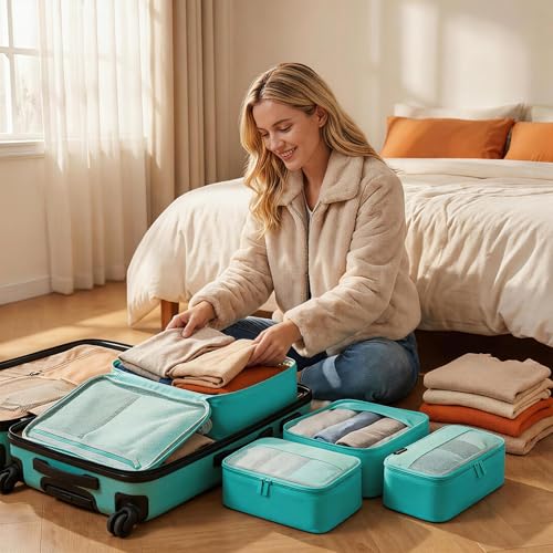 4 Piece Compression Packing Cubes for 3 (4 Count)