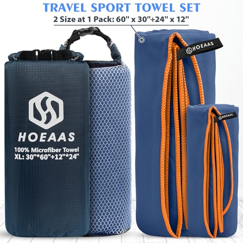 2 Pack Microfiber Camping Towels (2 Count)