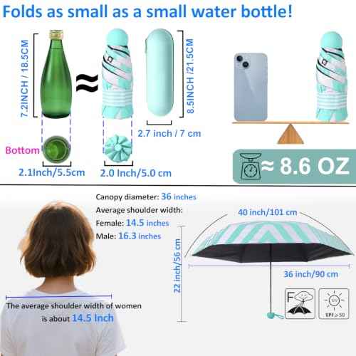 Mini Travel Umbrella with UV Sun Protection