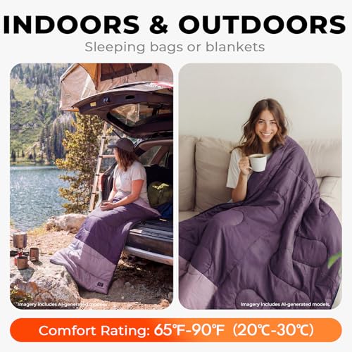 Lightweight Warm Weather Sleeping Bag for Adults