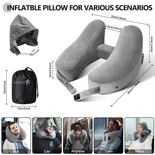 Travel Neck Pillow for Airplane Pillow Comfortably Supports Head