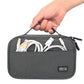 Travel Electronics Organizer Small Carrying Case for Cables Phone Chargers USB Plugs Power Cords Earbuds Adapter Tech Accessories Pouch