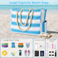 Beach Bags for Women Large Waterproof Beach Tote Bag Zipper Beach Bags Waterproof Sandproof Swim Pool Bag Large Tote