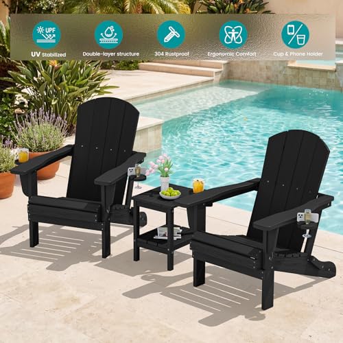 Outdoor Adirondack Chair Set of 6 with Cup Holders (6 Count)