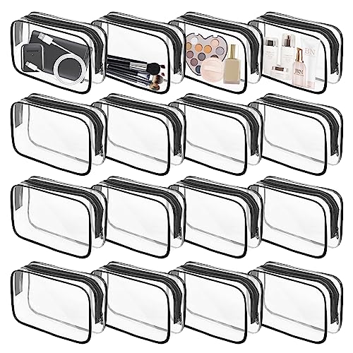 16 Pieces Clear Makeup Bags Bulk (16 Count)