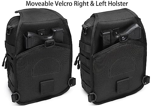 Tactical Sling Backpack With Holster Military Crossbody Bag for Men Single Shoulder Back Pack 10L