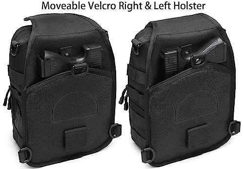 Tactical Sling Backpack with Holster Military Crossbody Bag for Men Single Shoulder Back Pack 10L