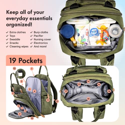 Diaper Bag Backpack with Portable Changing Pad