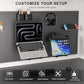 Articulating Pegboard Adjustable Mount for Laptop and Monitor 2 in 1 with Vented Tray